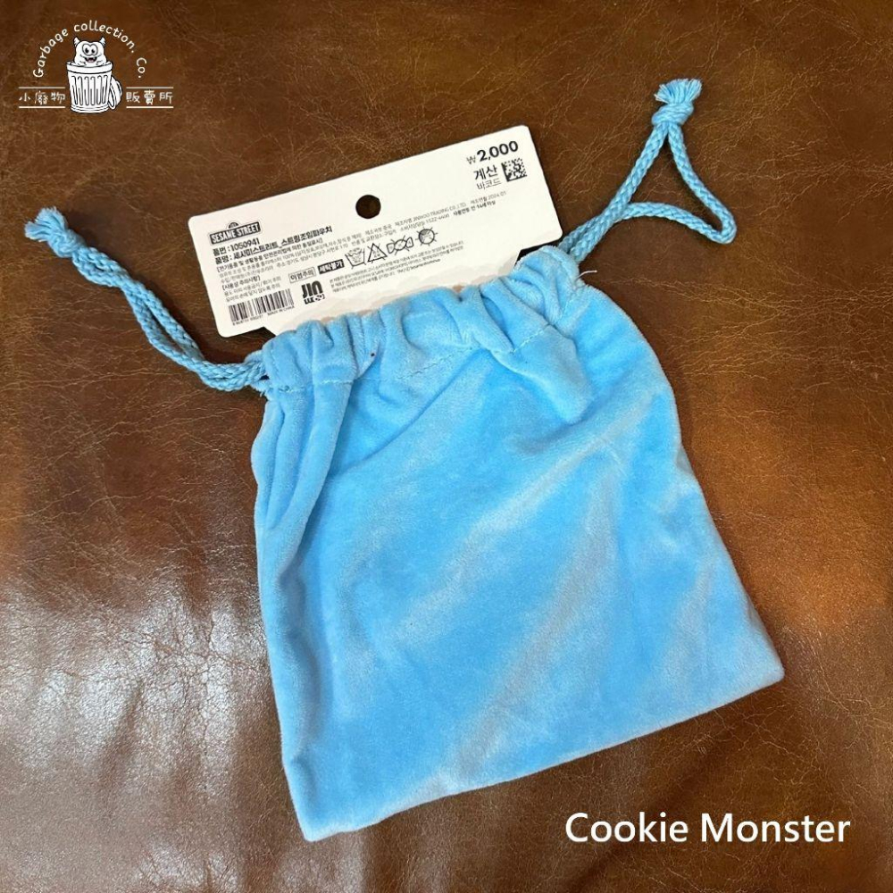 【現貨商品/日本代購】韓國大創 芝麻街 大臉造型束口袋  Cookie Monster Elmo 兩款 束口袋 收納袋-細節圖6