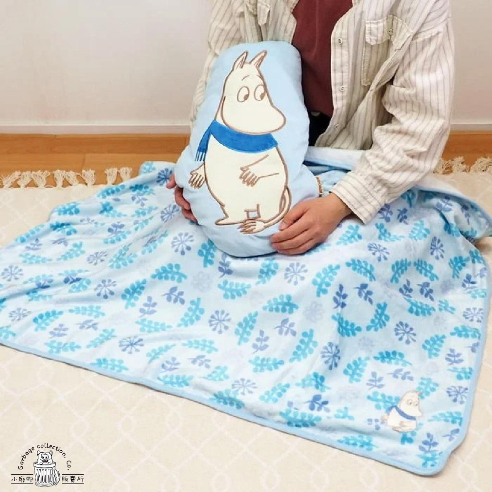 【台灣現貨/日本代購】 日本 MOOMIN 嚕嚕米抱枕毛毯 毛毯 抱枕 收納毯 嚕嚕米 Cushion Blanket-細節圖3
