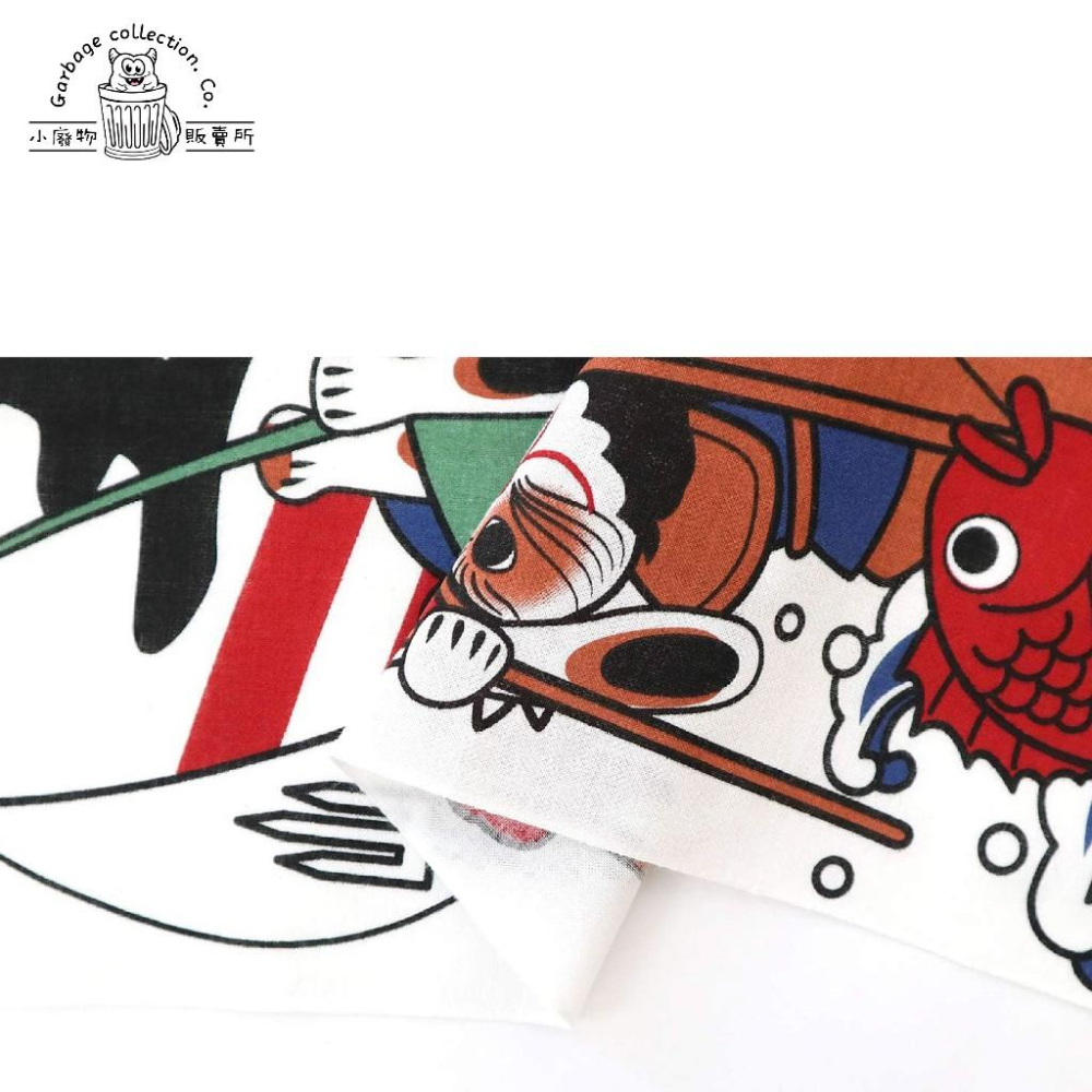 『日本商品/台灣現貨』日本製 招財貓 印花手巾/掛布 七福貓款 掛布 手巾-細節圖8