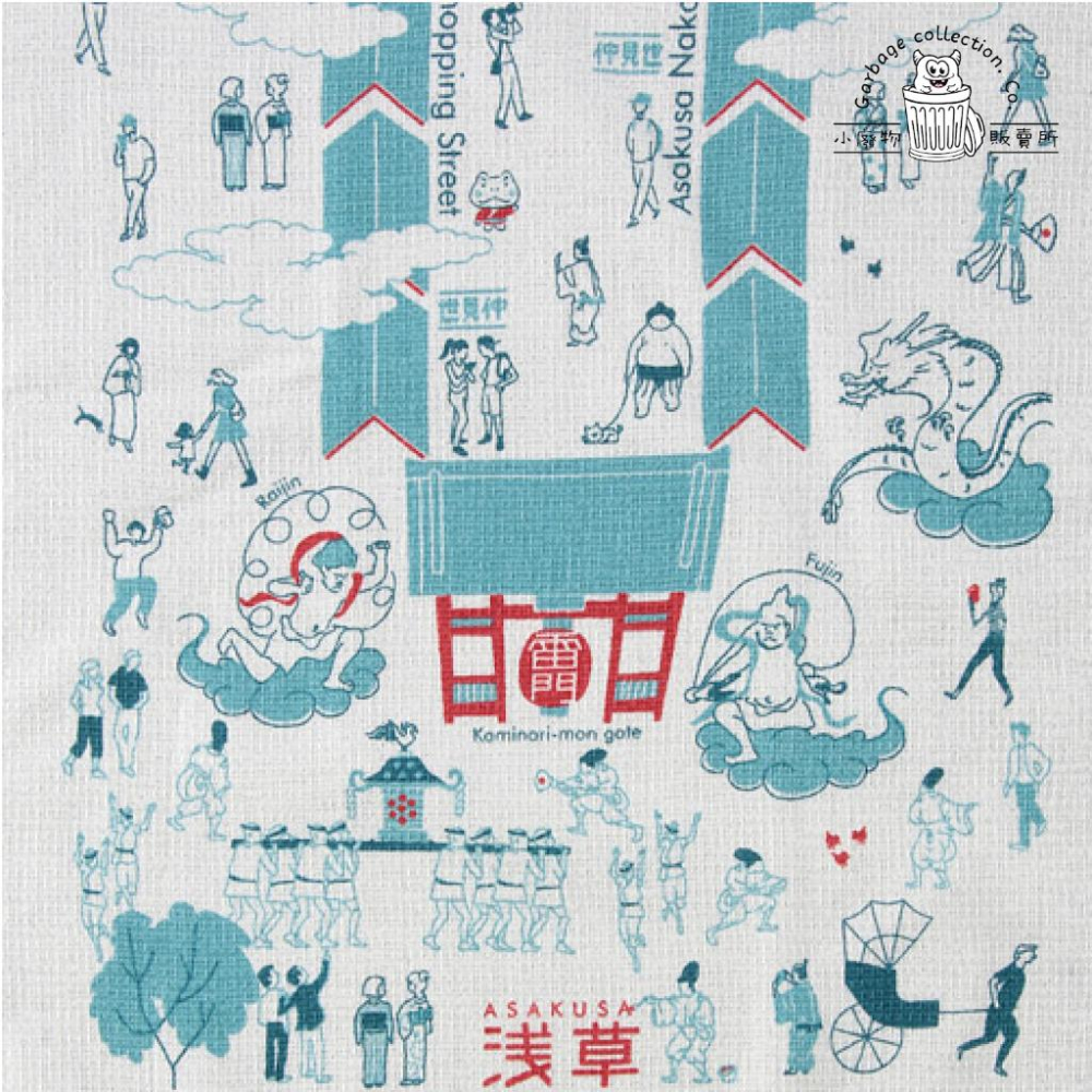 『日本商品/台灣現貨』日本今治毛巾 紗布材質 淺草寺/雷門樣式 今治毛巾 kontex コンテックス-細節圖3