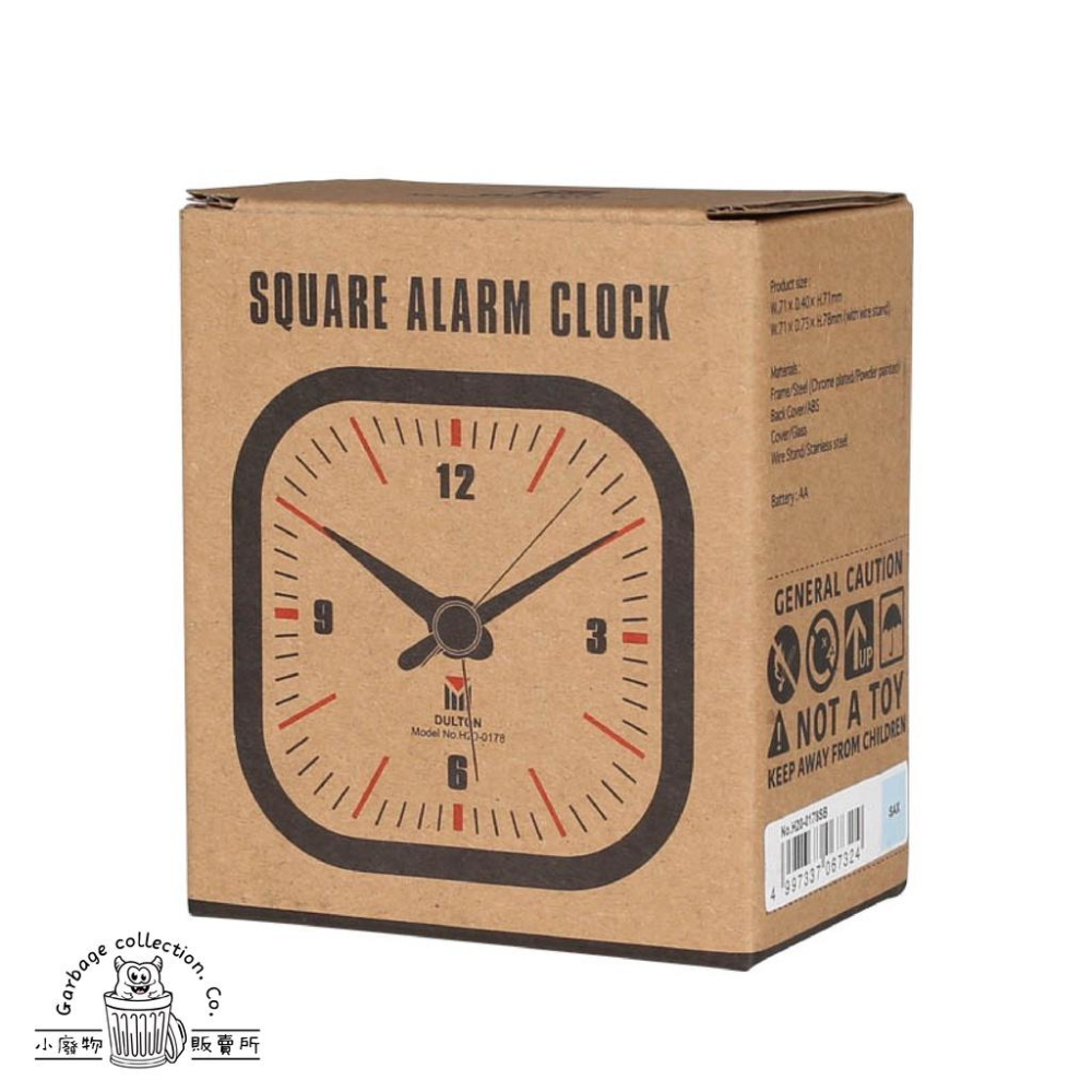 【台灣現貨】日本 DULTON 時鐘 鬧鐘 SQUARE ALARM CLOCK DULTON-細節圖6