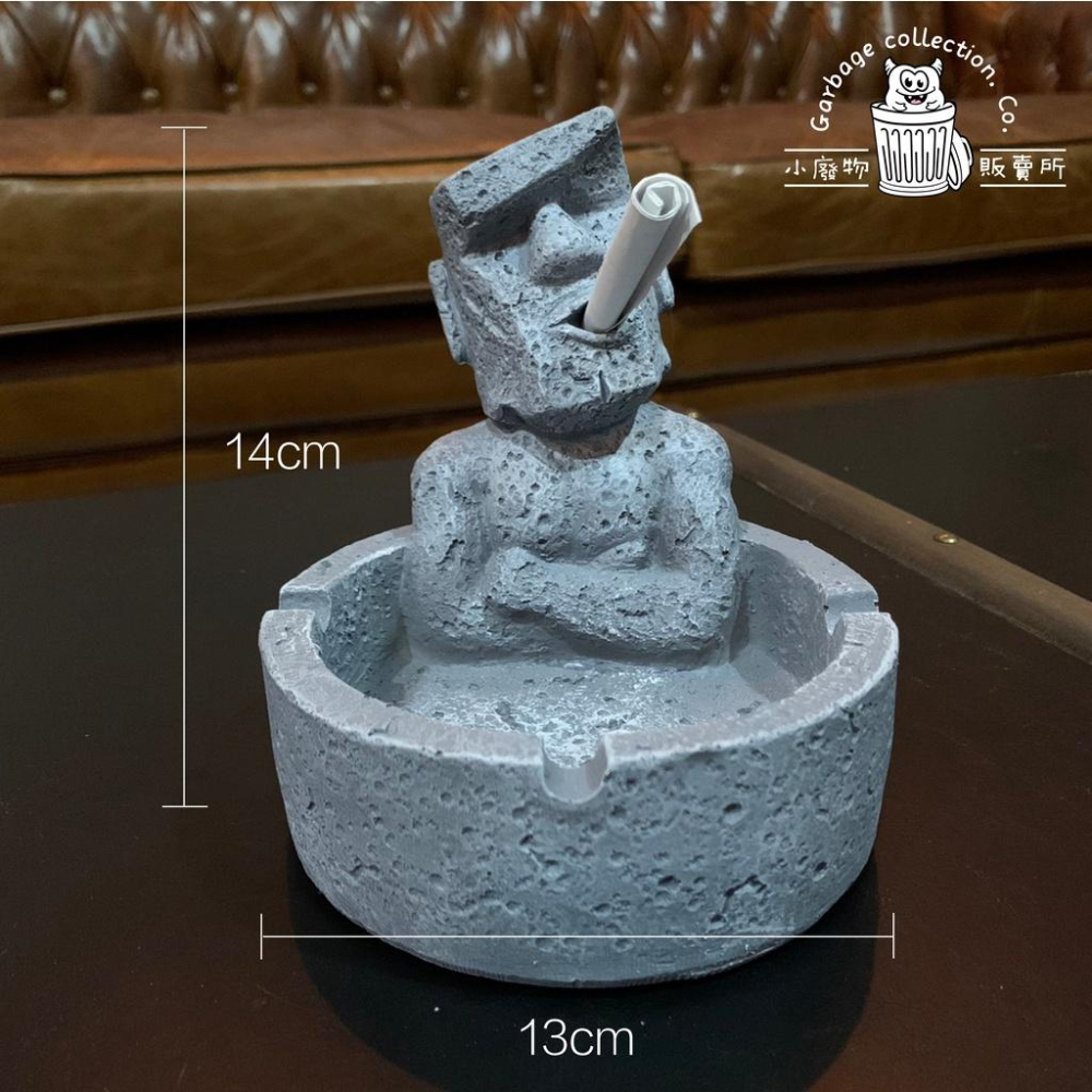 『台灣現貨/當天出貨』 摩艾菸灰缸 肌肉摩艾石像造型煙灰缸 菸灰缸 造型菸灰缸 石頭菸灰缸 復活島-細節圖3