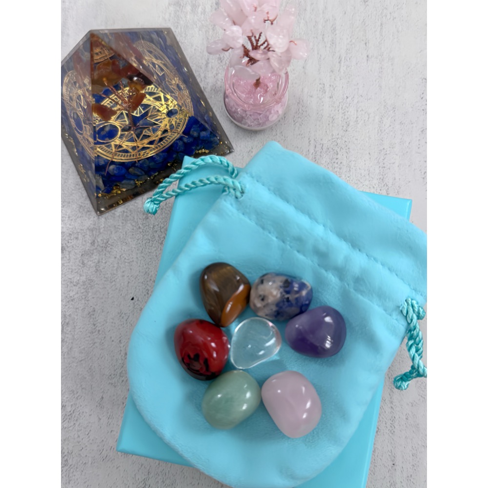 【SiiS Jewelry】客製生命靈數滾石組｜客製專屬能量配置｜七脈輪療癒 水晶滾石組 禮物推薦-細節圖2