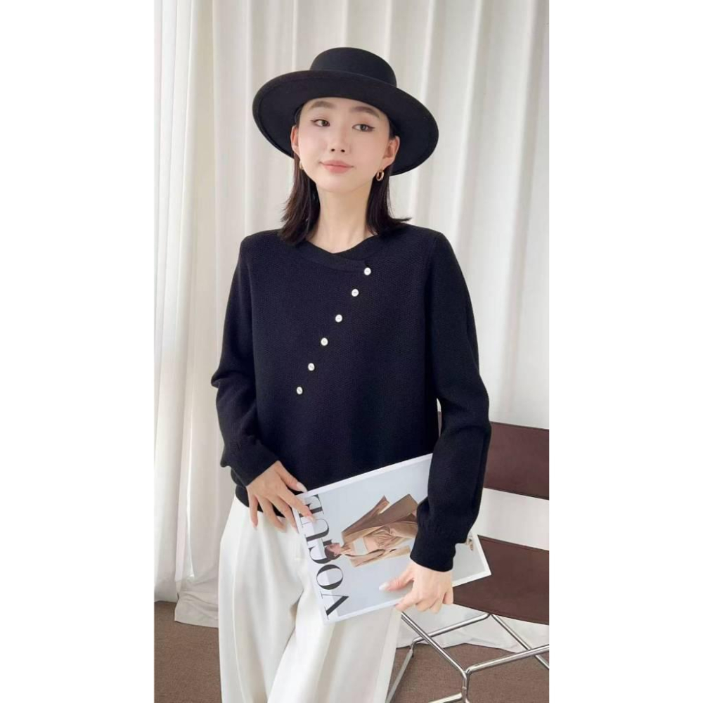 Number28 - 造型斜釦針織上衣 286331-細節圖3