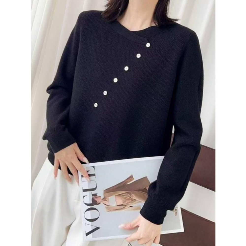 Number28 - 造型斜釦針織上衣 286331-細節圖4