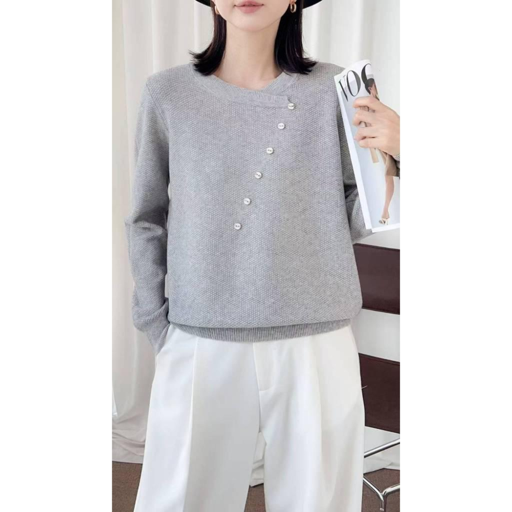 Number28 - 造型斜釦針織上衣 286331-細節圖5