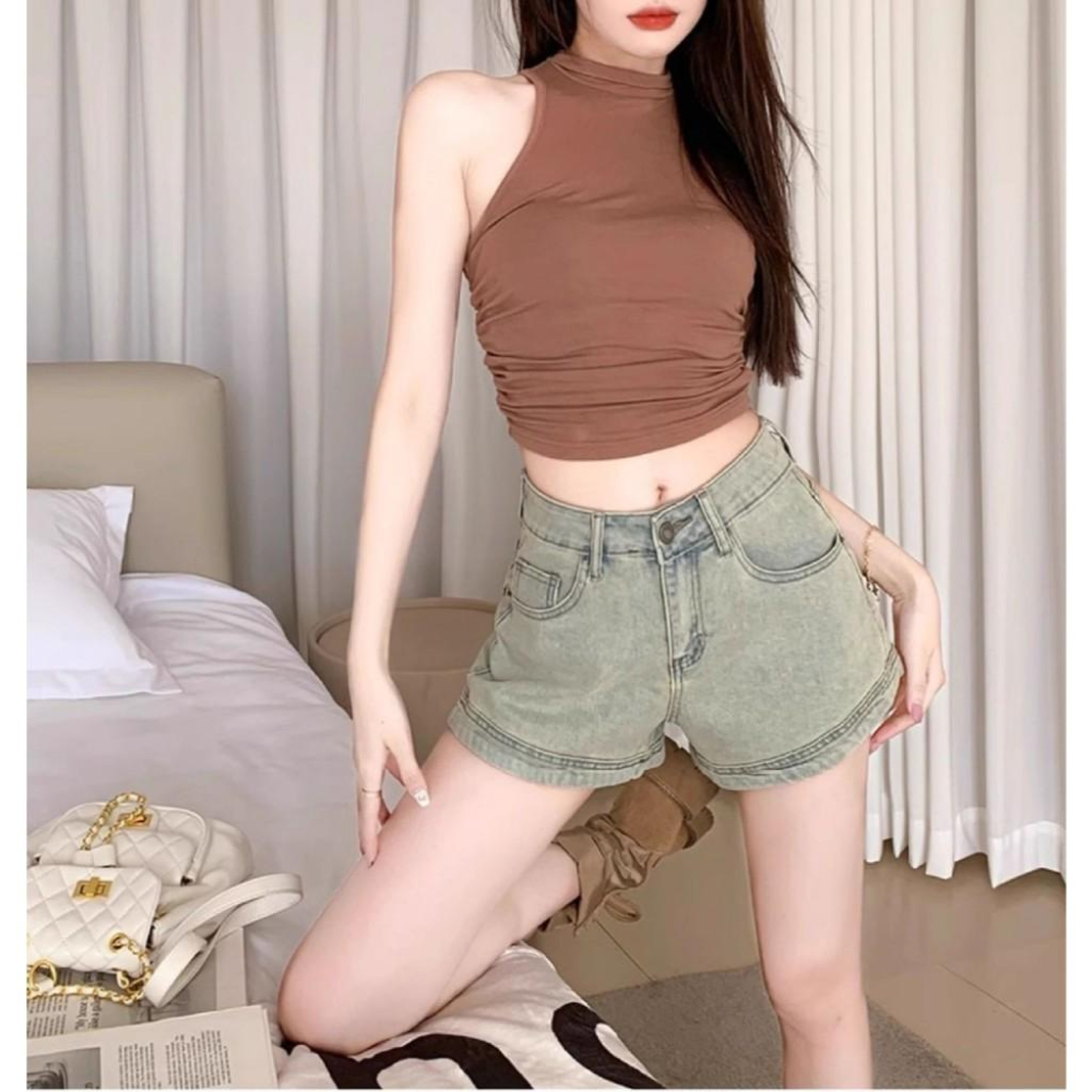 Number28 - 水洗做舊牛仔短褲 286326-細節圖9