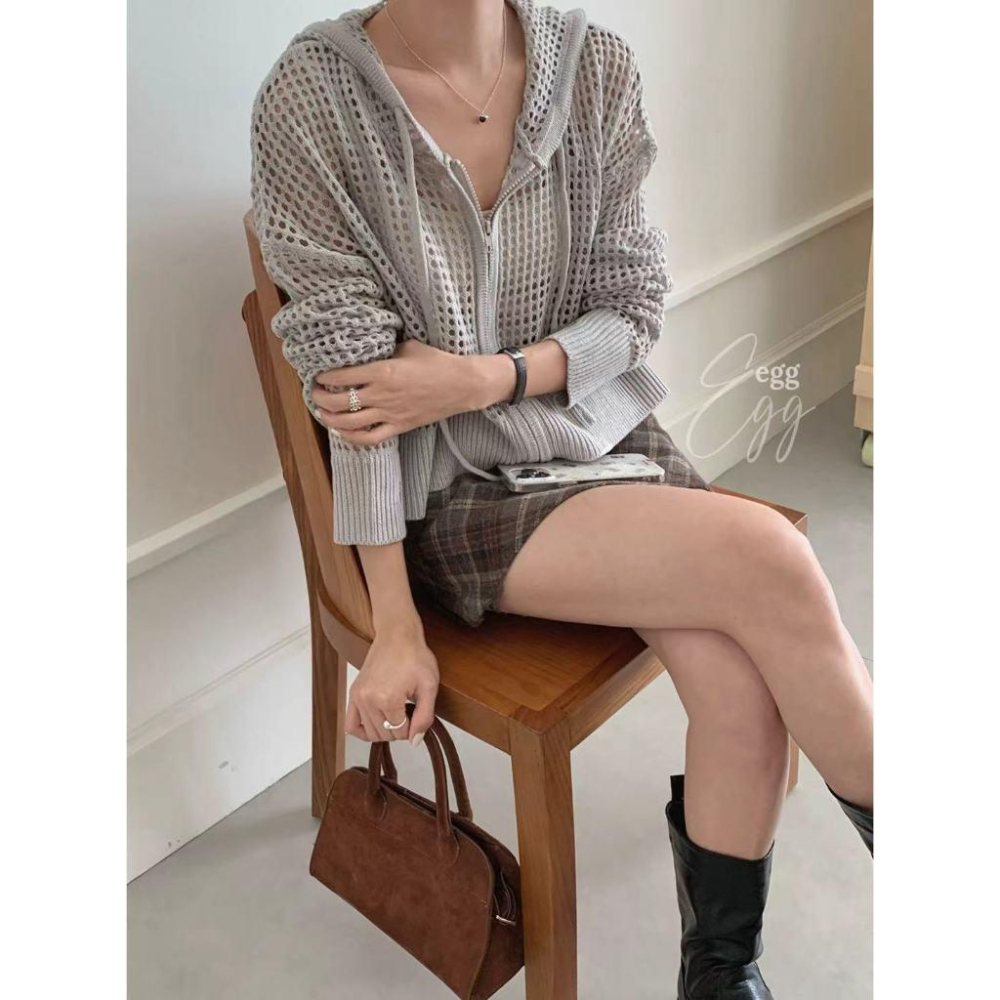 Number28 - 短版鏤空洞洞針織外套 286311-細節圖4