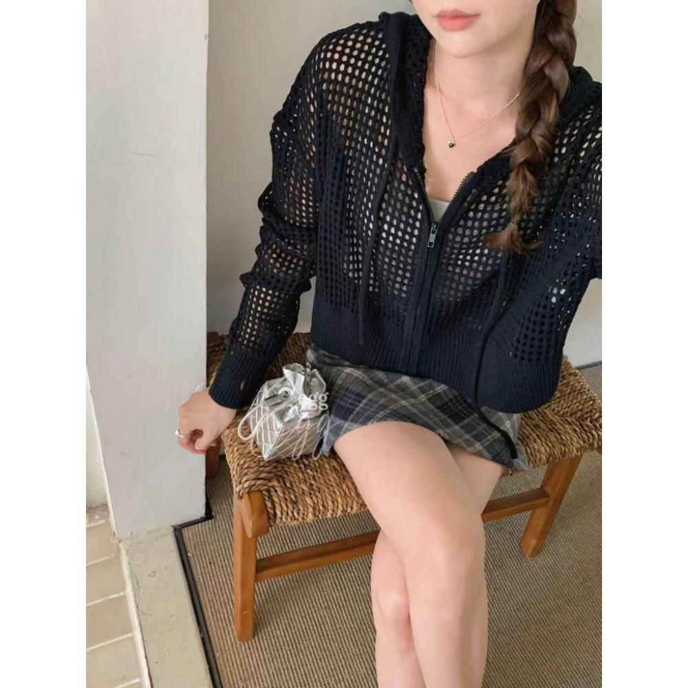 Number28 - 短版鏤空洞洞針織外套 286311-細節圖5