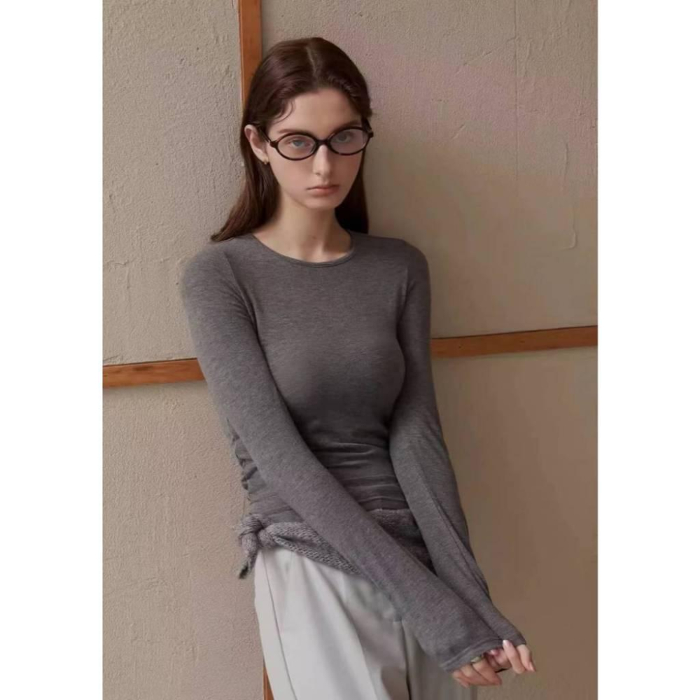 Number28 - 親膚彈力素面內搭上衣 286300-細節圖6