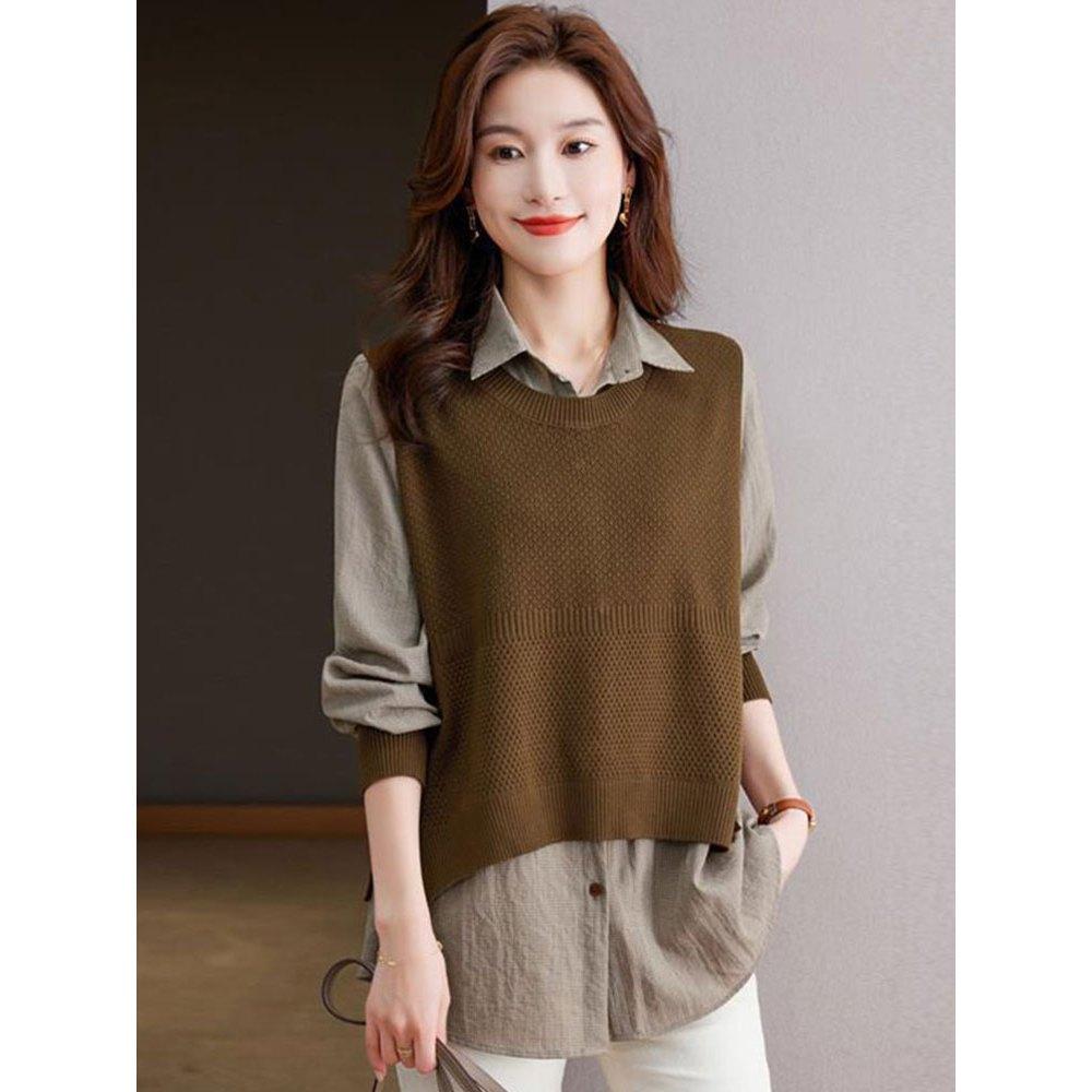 Number28 - 假兩件針織背心襯衫 286299-細節圖8