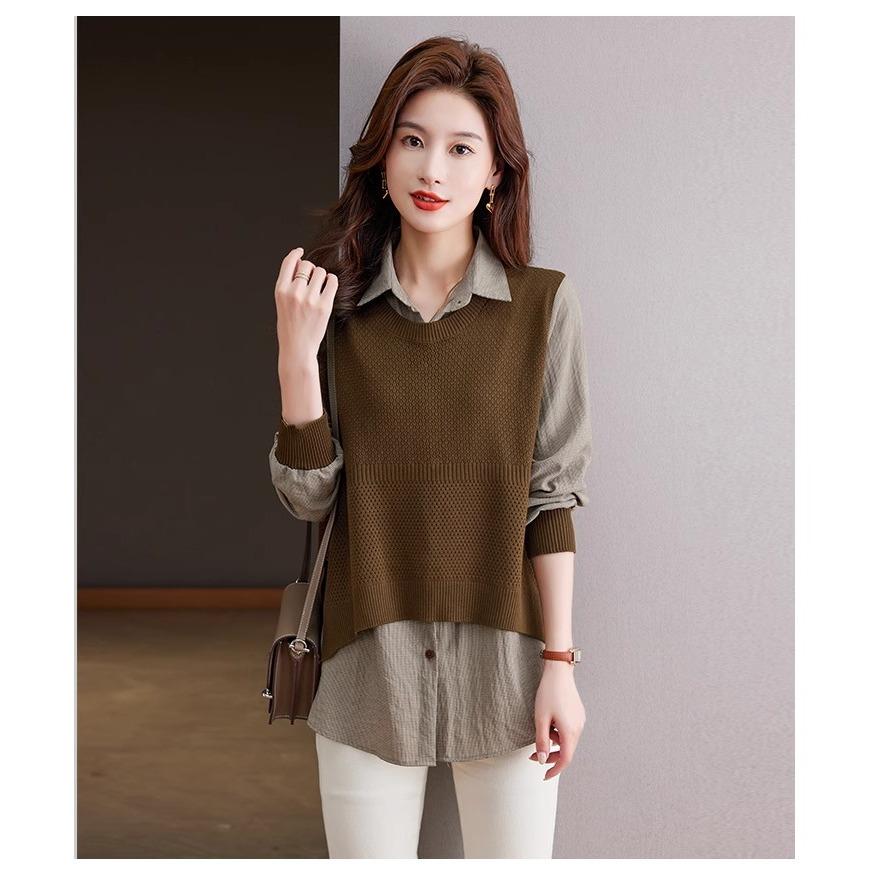 Number28 - 假兩件針織背心襯衫 286299-細節圖9