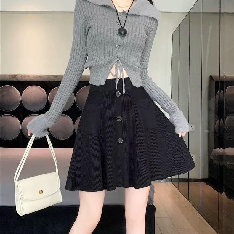 Number28 - 厚磅針織傘裙短裙 286295-細節圖3