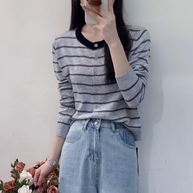 Number28 - 撞色條紋針織外套 286292-細節圖3