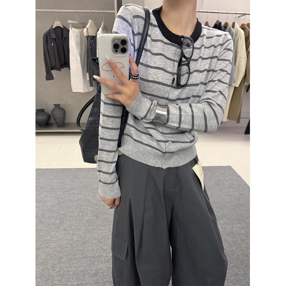 Number28 - 撞色條紋針織外套 286292-細節圖5