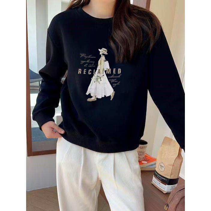 Number28 - 戴帽女孩印花大學T 286277-細節圖3