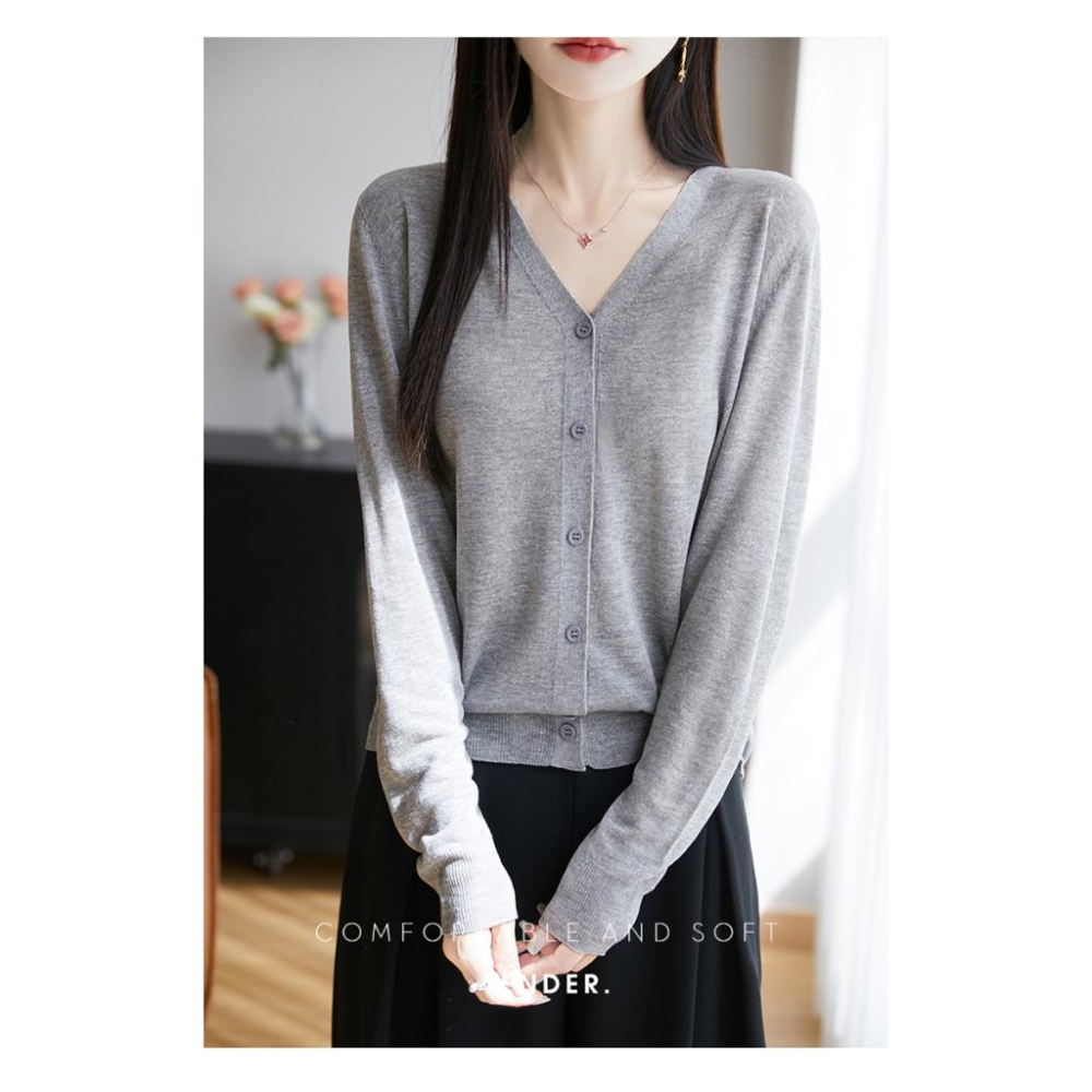 Number28 - V領排釦針織外套 286253-細節圖4