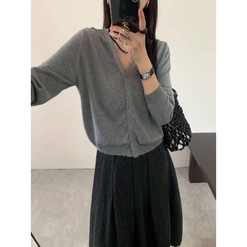 Number28 - V領排釦針織外套 286253-細節圖8