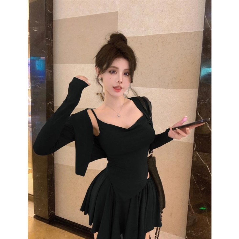 Number28 - (三件式套裝)小外套+背心+鬆緊褲裙 286307-細節圖8