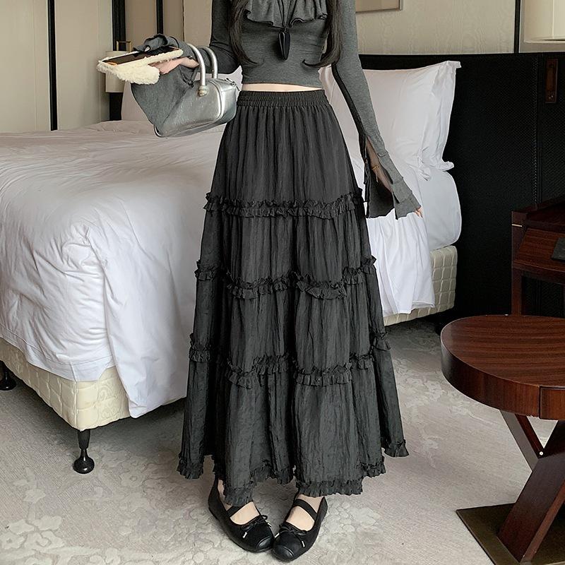 Number28 - 鬆緊腰蛋糕長裙 286243-細節圖3