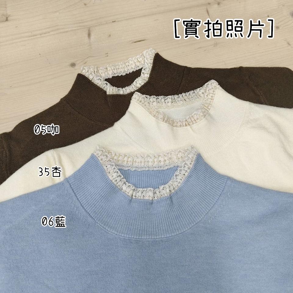 Number28 - 小立領蕾絲五分袖針織上衣 286238-細節圖2