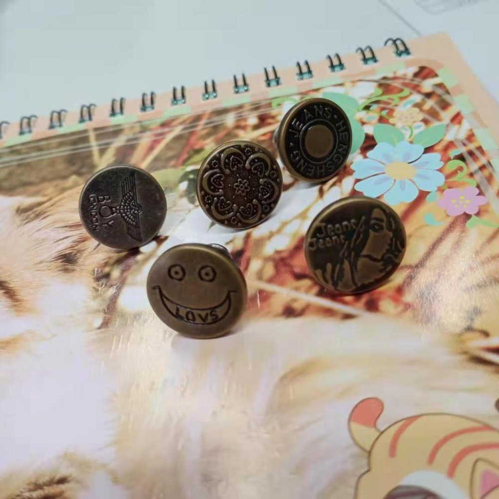 Number28 - 免釘鈕扣 復古金屬收腰鈕扣 可拆 移動鈕釦 #002-細節圖4