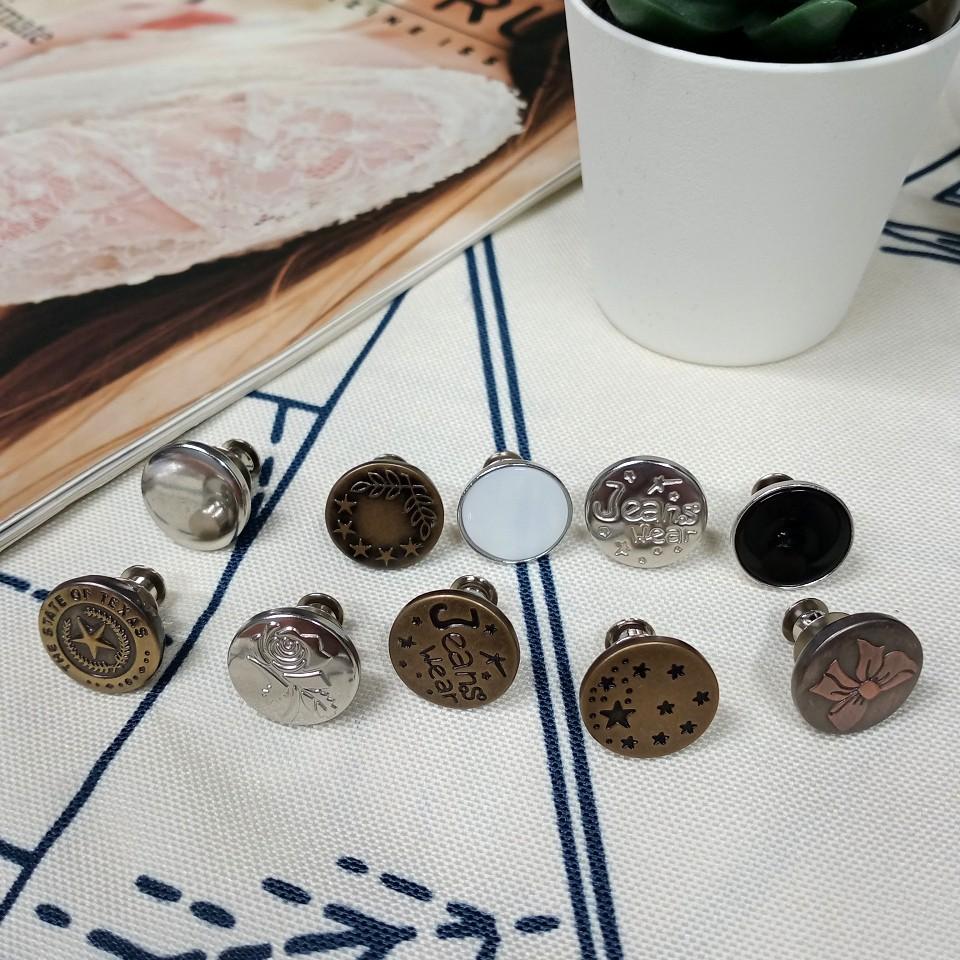 Number28 - 免釘鈕扣 復古金屬收腰鈕扣 可拆 移動鈕釦 #002-細節圖5