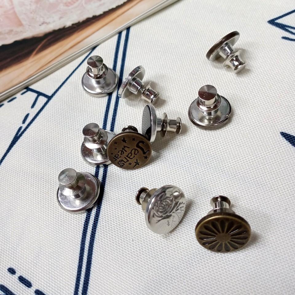 Number28 - 免釘鈕扣 復古金屬收腰鈕扣 可拆 移動鈕釦 #002-細節圖6