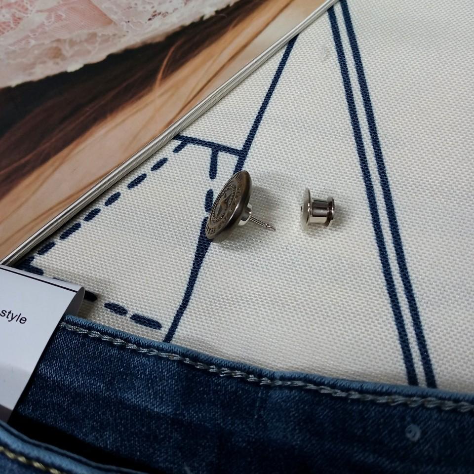 Number28 - 免釘鈕扣 復古金屬收腰鈕扣 可拆 移動鈕釦 #002-細節圖8