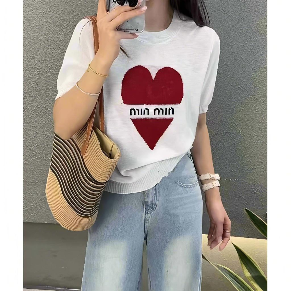 Number28 - 字母愛心針織上衣 286030-細節圖3