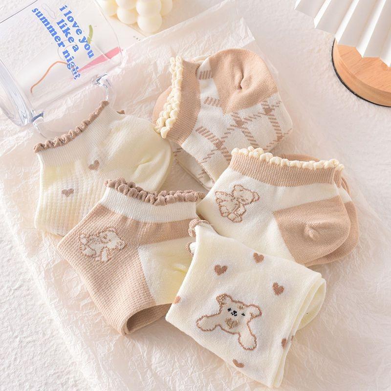 Number28 - 可愛風愛心小熊襪子 282376-細節圖2