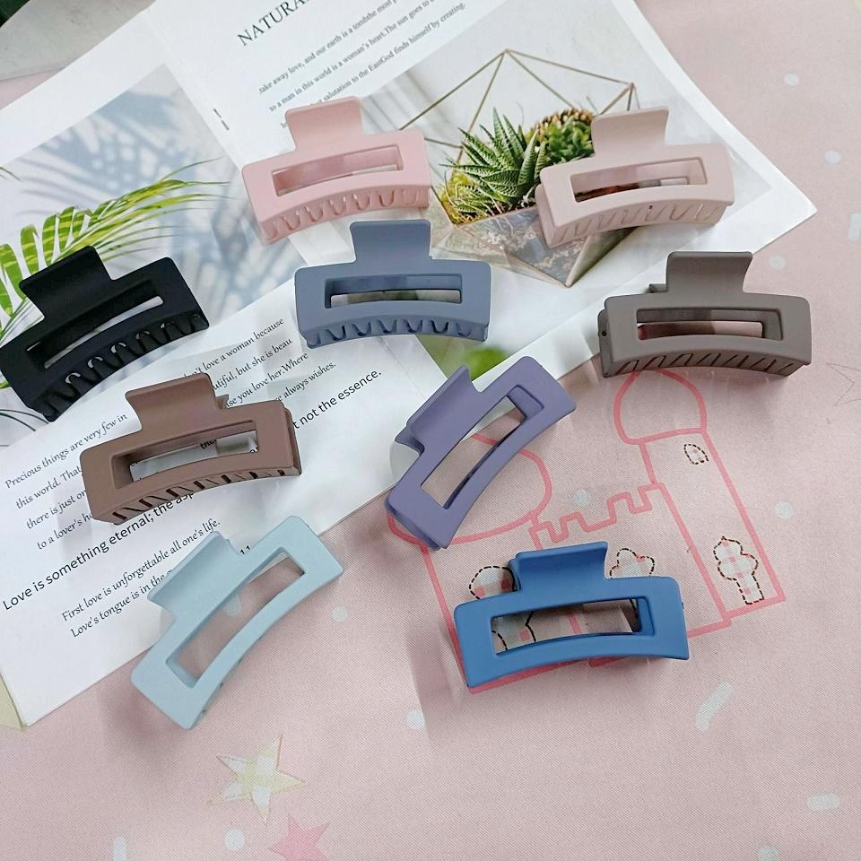 Number28 - 髮夾 莫蘭迪磨砂方形髮夾鯊魚夾 282574-細節圖2