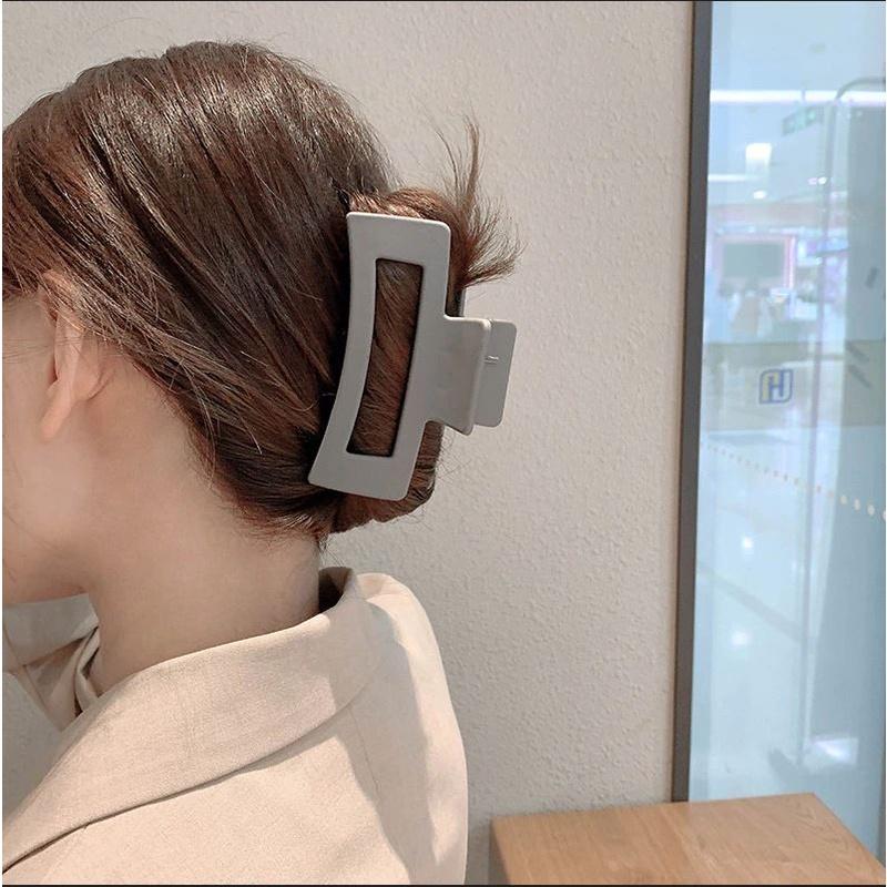 Number28 - 髮夾 莫蘭迪磨砂方形髮夾鯊魚夾 282574-細節圖3