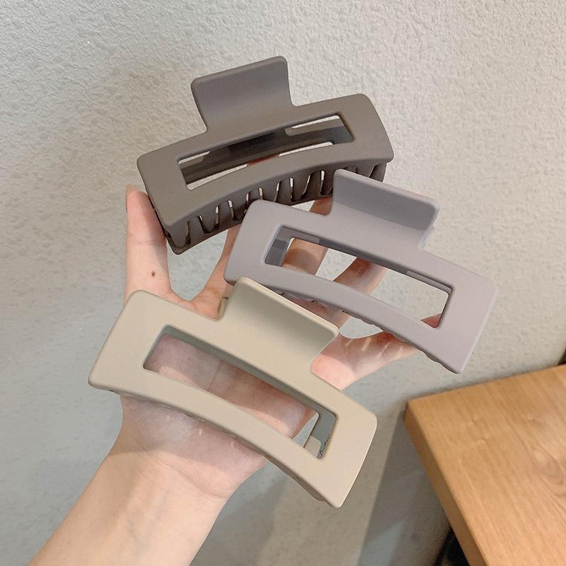 Number28 - 髮夾 莫蘭迪磨砂方形髮夾鯊魚夾 282574-細節圖4