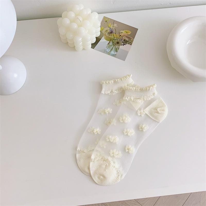 Number28 - 白色蕾絲襪子 282371-細節圖5