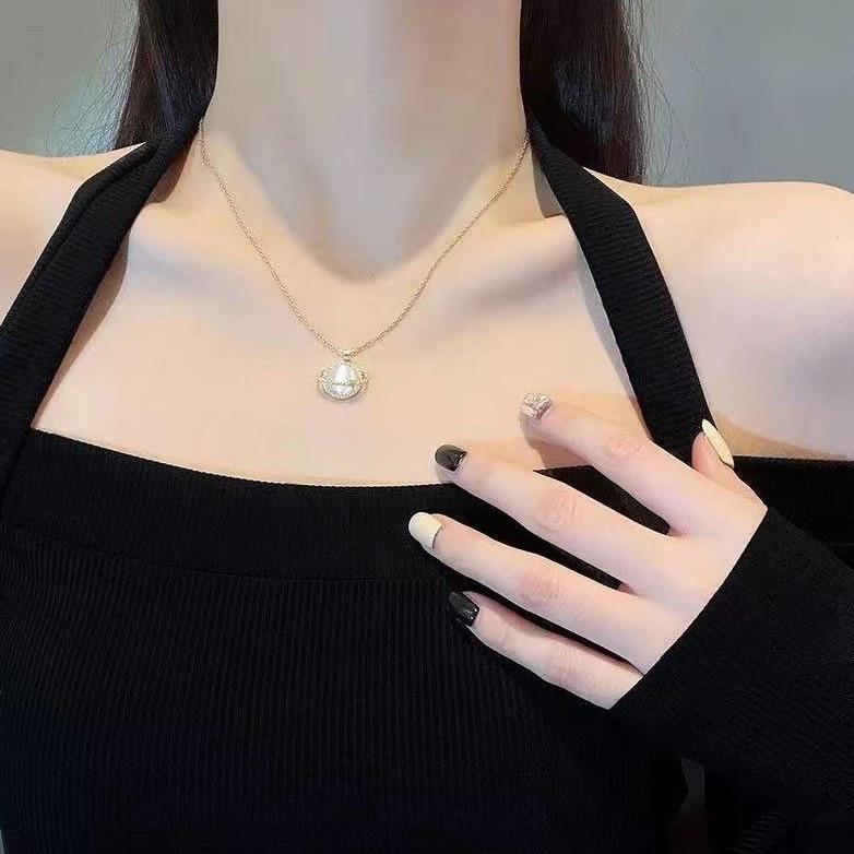 Number28 - S925鍍金星球鑲鑽項鍊 282278-細節圖3