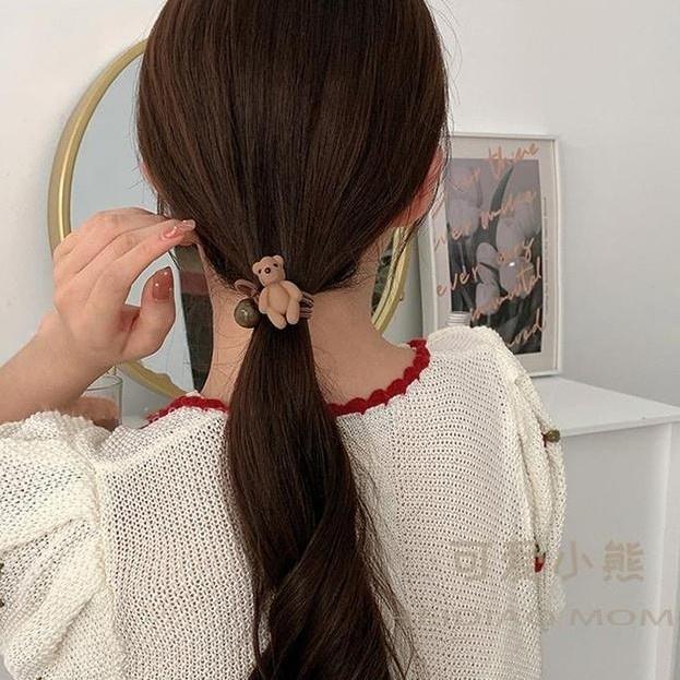 Number28 - 可愛小熊花朵蝴蝶結髮圈(共6入) 282377-細節圖4