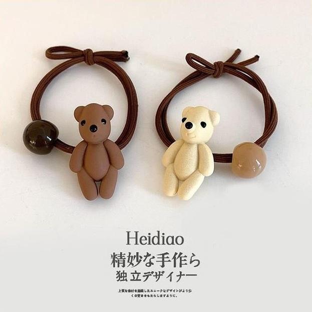 Number28 - 可愛小熊花朵蝴蝶結髮圈(共6入) 282377-細節圖5