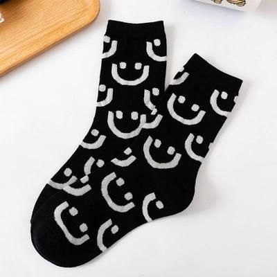Number28 - 可愛風笑臉中筒襪子 282513-細節圖3