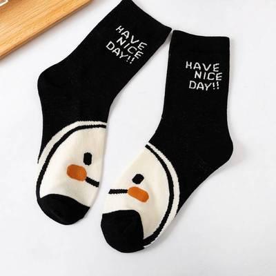 Number28 - 可愛風笑臉中筒襪子 282513-細節圖5