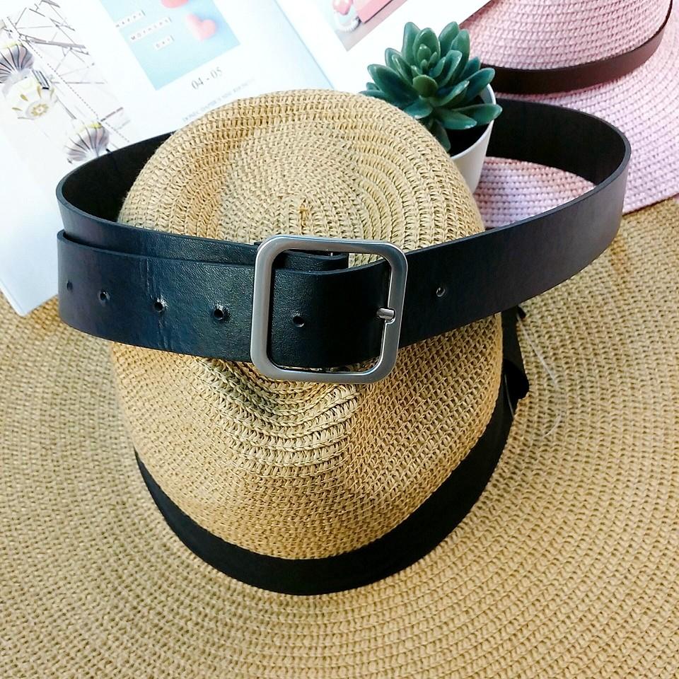 Number28 - 皮帶 簡約百搭環釦方型PU皮腰帶 #001-細節圖8