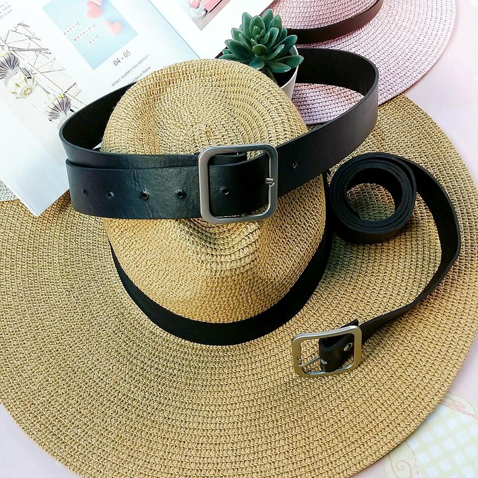 Number28 - 皮帶 簡約百搭環釦方型PU皮腰帶 #001-細節圖9