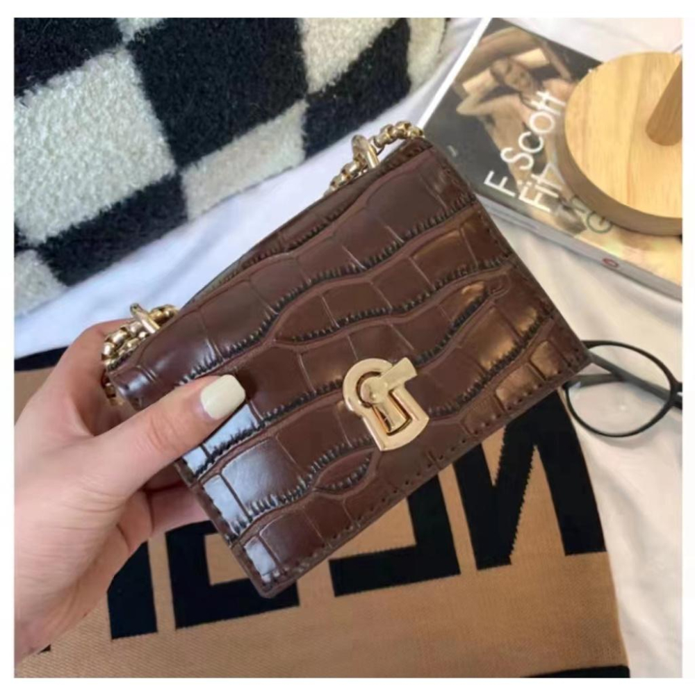Number28 - 韓版新款仿鱷魚紋鍊條小廢包 282275-細節圖4