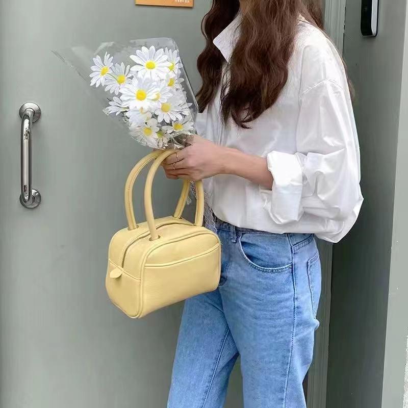 Number28 - 韓版新款小方胖胖皮革手提包 282274-細節圖3