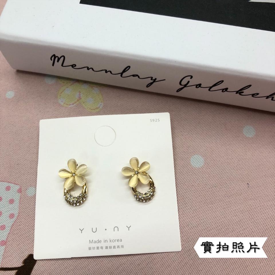 Number28 - 耳環 花朵造型耳針式抗過敏耳環 282445-細節圖9