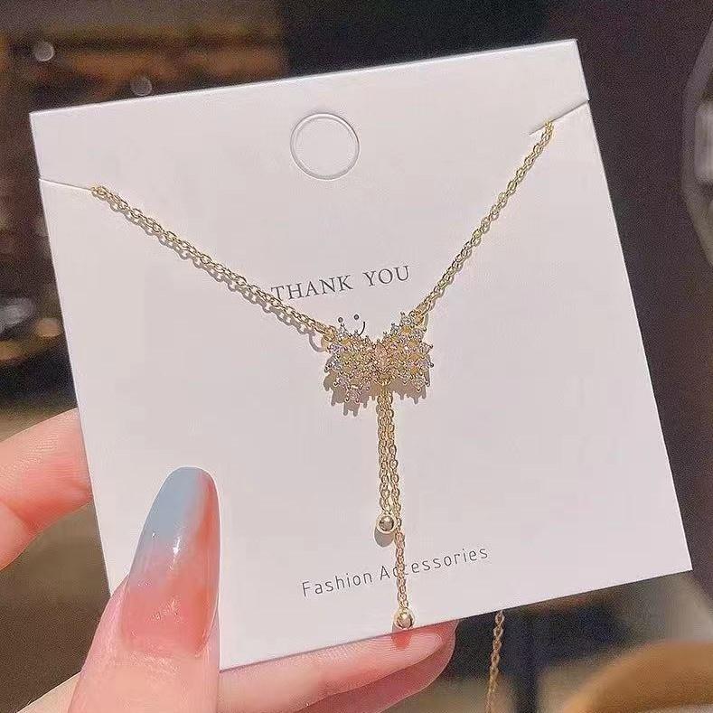 Number28 - 項鍊 韓版蝴蝶結造型鎖骨項鍊 282473-細節圖4