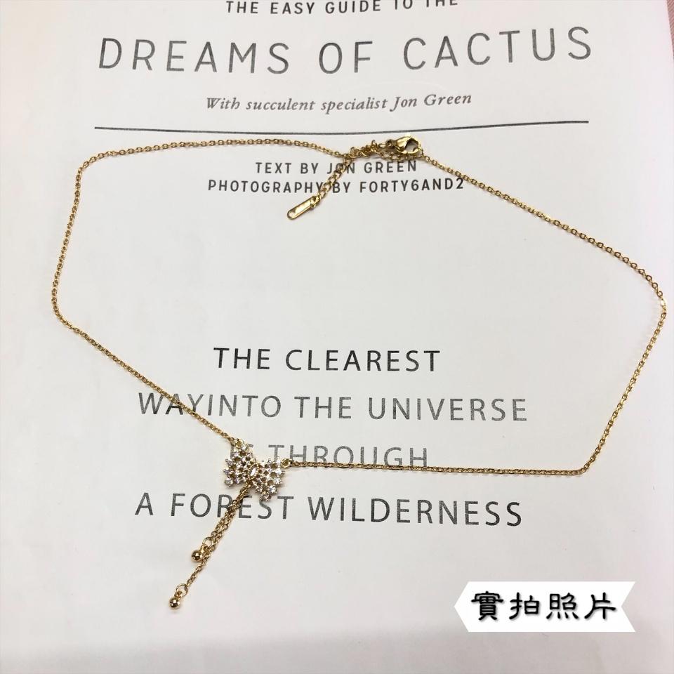 Number28 - 項鍊 韓版蝴蝶結造型鎖骨項鍊 282473-細節圖8