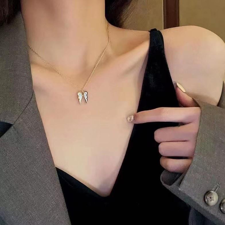 Number28 - 項鍊 韓版貝殼翅膀造型項鍊 282477-細節圖3