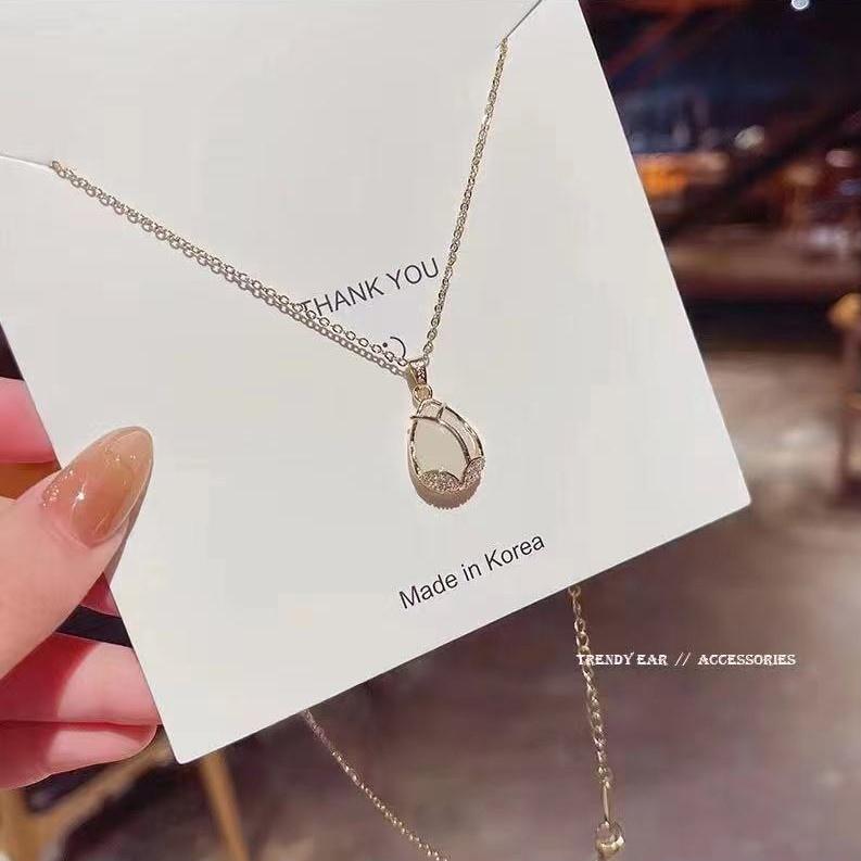 Number28 - 項鍊 韓版金邊花朵造型項鍊 282476-細節圖2