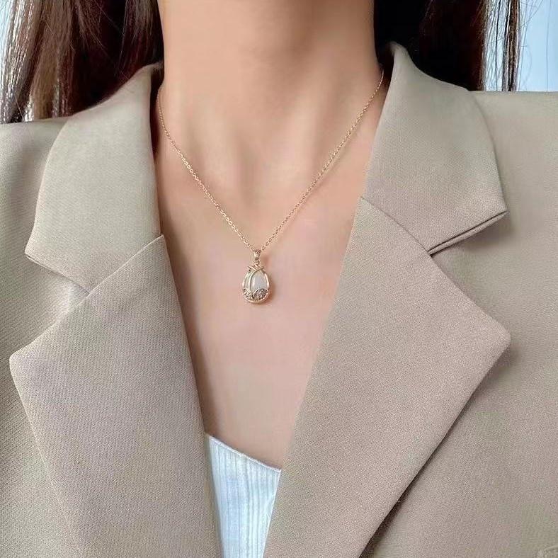 Number28 - 項鍊 韓版金邊花朵造型項鍊 282476-細節圖4